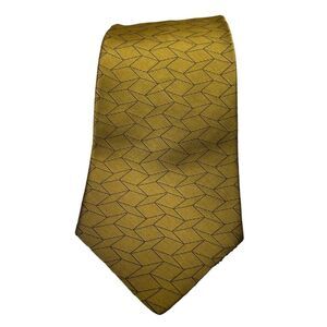 Henry Grethel Tie Silk Geometric Black Xtra Long Vintage‎